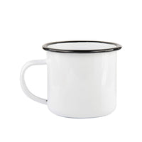 Sublimation Blanks Enamel Mug with Black Rim 12 OZ Coffee Camping Travel Mug Gifts For Him or Her