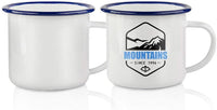 Sublimation Blanks Enamel Mug with Black Rim 12 OZ Coffee Camping Travel Mug Gifts For Him or Her
